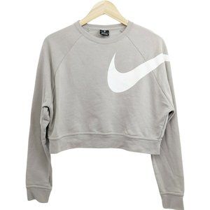 Nike Swoosh Logo Cropped Sweatshirt Women's Size S
